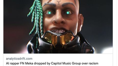 Das Gesicht des virtuellen Rappers FN Meka