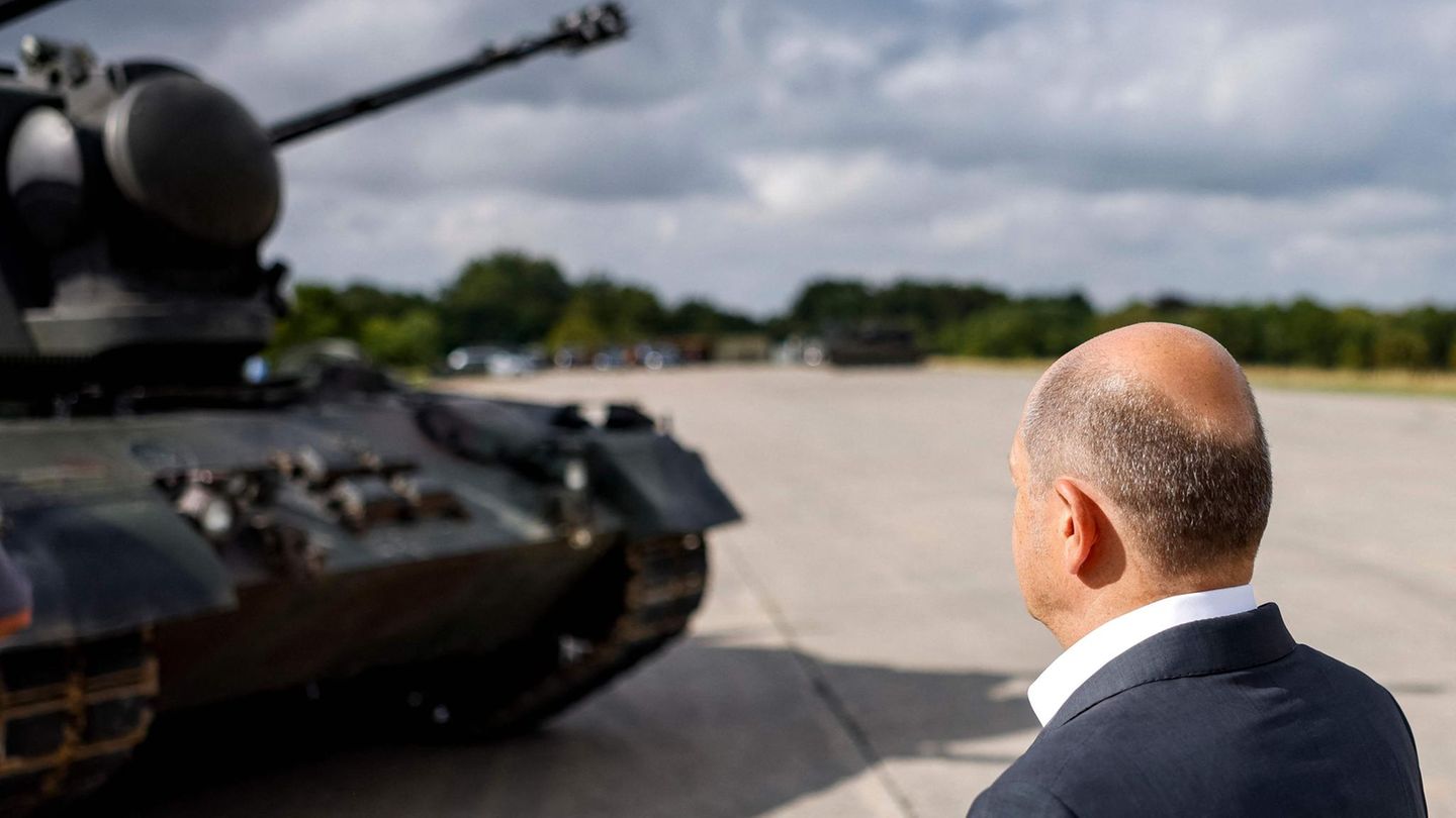 Olaf Scholz und der Gepard