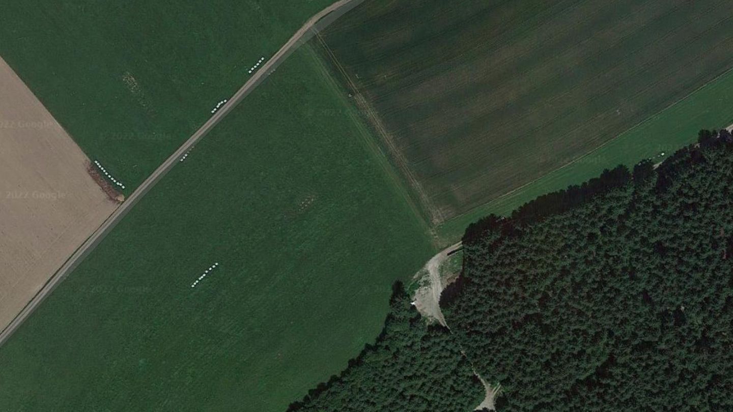Luftbild des Tatorts