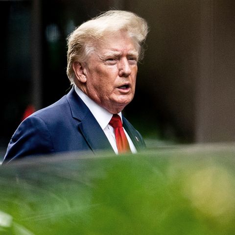 Donald Trump in New York nach dem Verlassen des Trump Towers