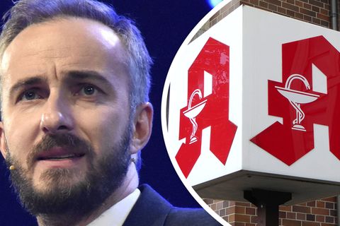 Jan Böhmermann und das umstrittene Apotheken-Logo: Weil es aus der Nazizeit stammt, würde es der TV-Moderator gerne abschaffen.