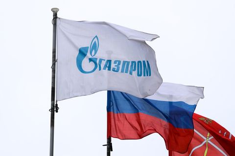 Flagge von Gazprom