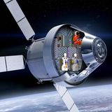 Artemis - Orion-Kapsel mit Luna Twins