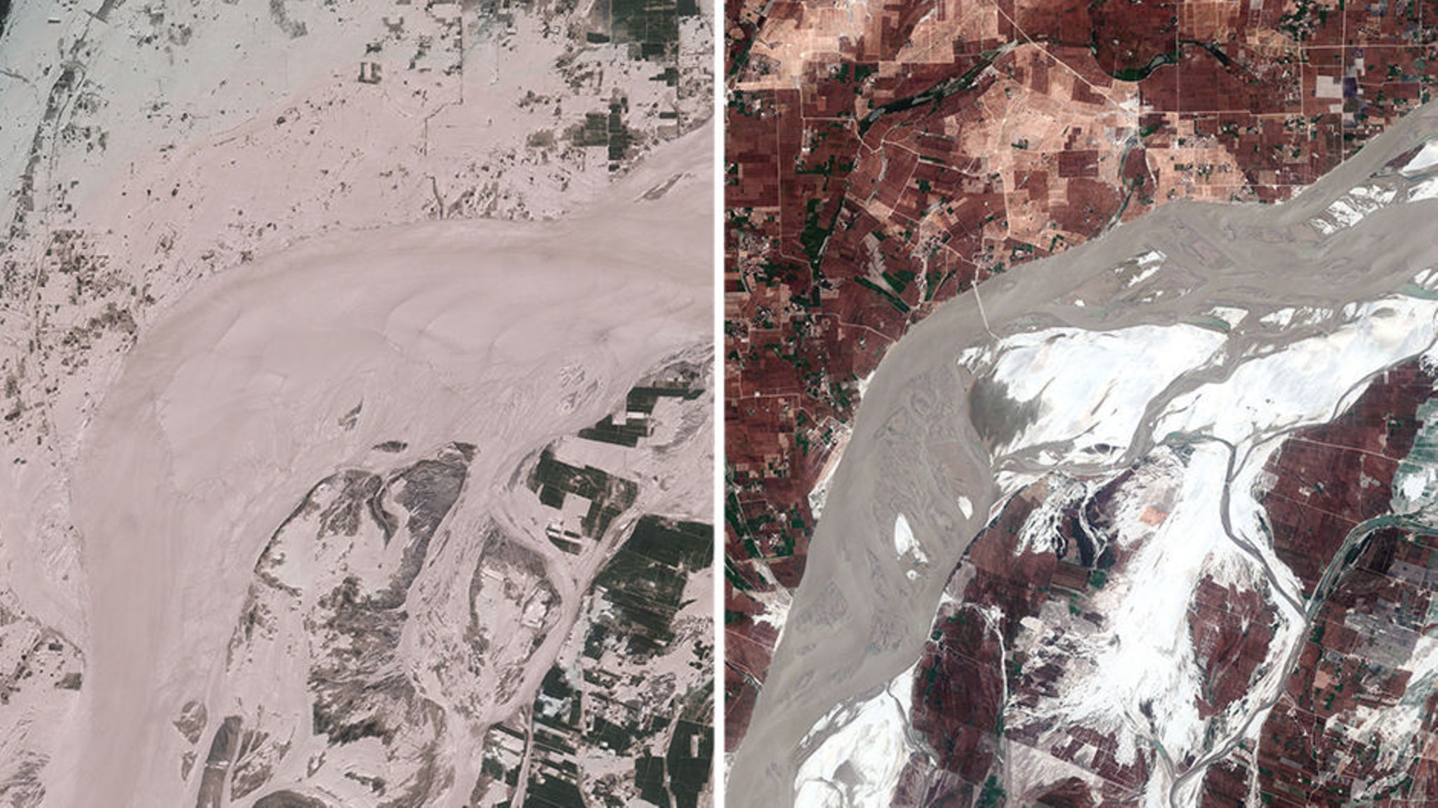 Pakistan versinkt im Hochwasser Satellitenbilder zeigen Ausmaß der Flut STERN.de