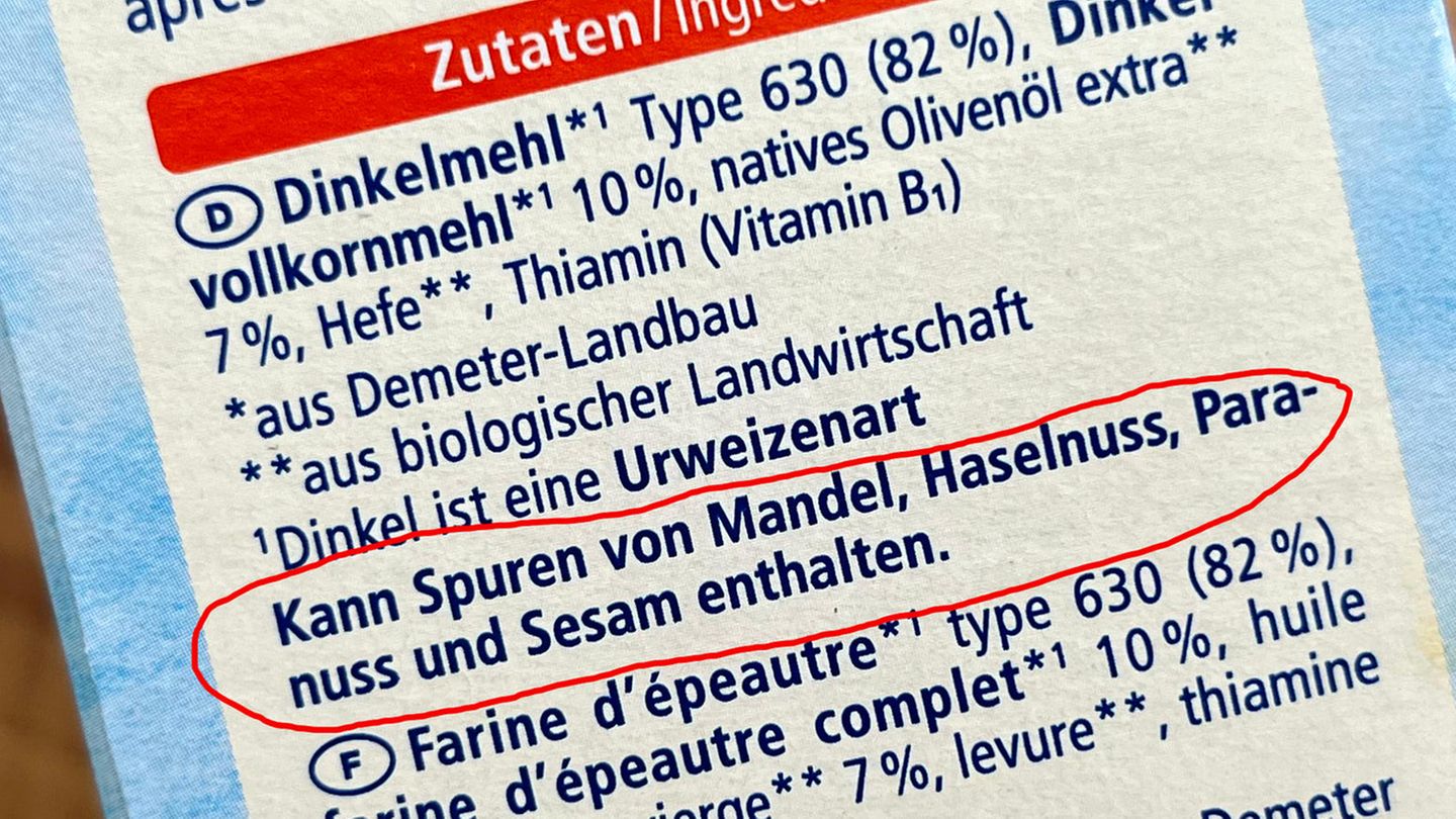 Was verbirgt sich hinter der Angabe "Kann Spuren von ..." enthalten?