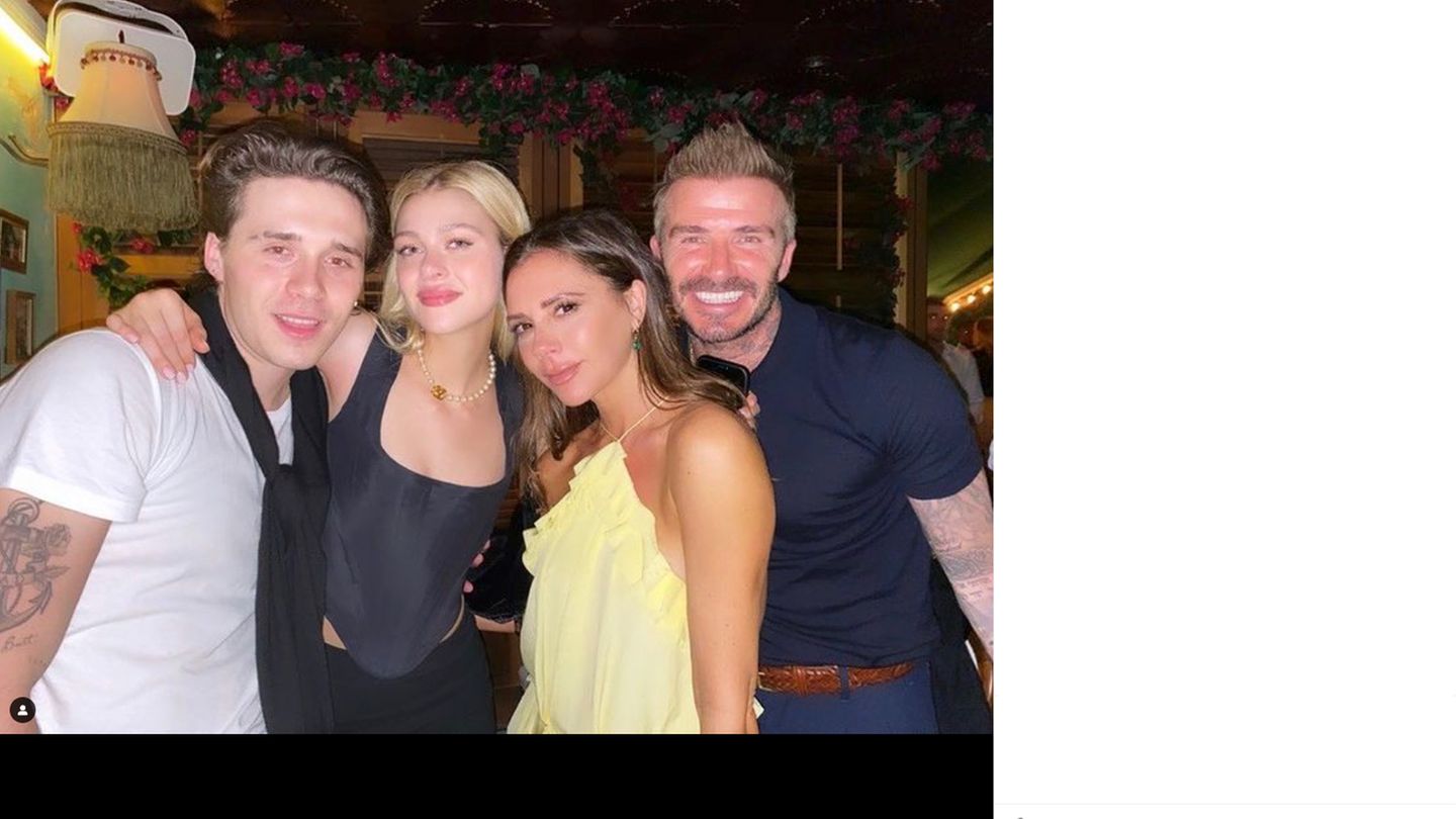 Brooklyn Peltz Beckham, Nicola Peltz Beckham, Victoria und David Beckham
