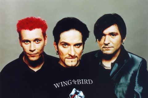 Die Mitglieder der deutschen Rockgruppe "Die Ärzte": Farin Urlaub, Bela B. und Rod (Aufnahme aus dem Jahr 2000)