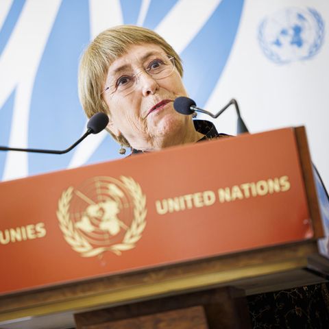 Michelle Bachelet, UN-Hochkommissarin für Menschenrechte, hat den Bericht über die Internierungslager in Xinjiang, China, vorgelegt