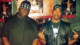 Die Rapstars Christopher "Biggie Smalls" Wallace (l.), bekannt als "The Nototrious B.I.G" und Tupac Shakur