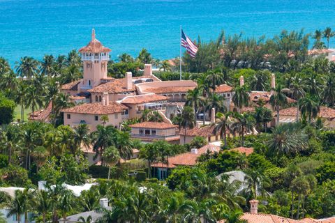 Luftaufnahme von Donald Trumps Anwesen Mar-a-Lago