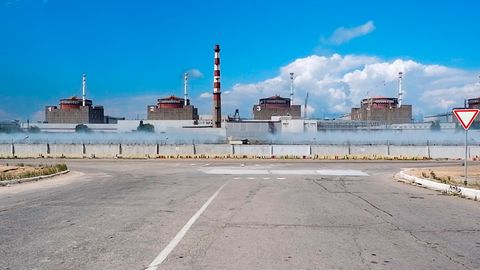 Gesamtansicht des Kernkraftwerks Saporischschja