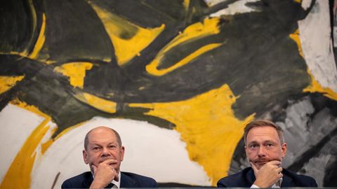 Bundeskanzler Olaf Scholz (SPD) und Bundesfinanzminister Christian Lindner (FDP)