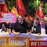 Prominente Linke beim Protestzug