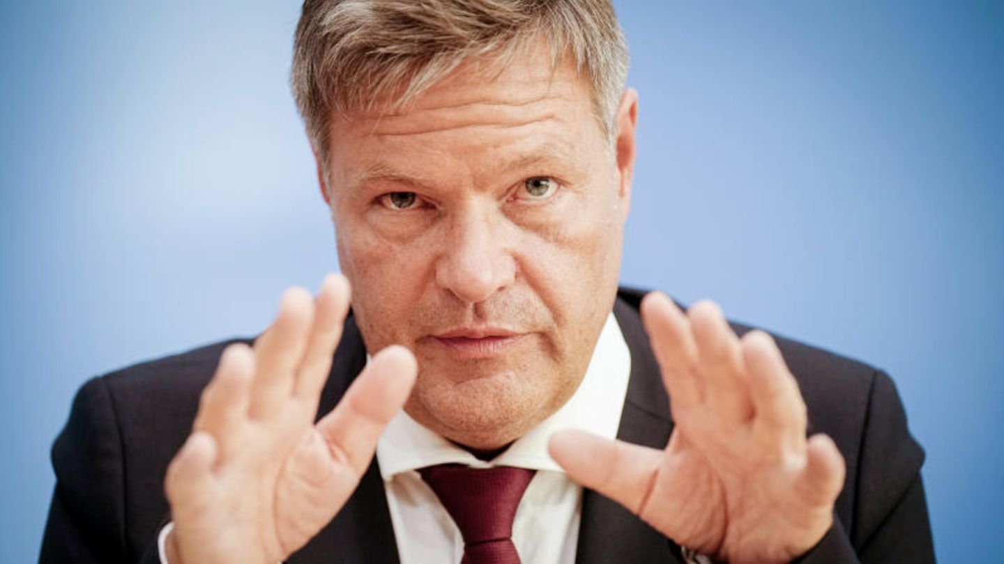 Wirtschaftsminister Robert Habeck stellt die Ergebnisse des Stresstests vor