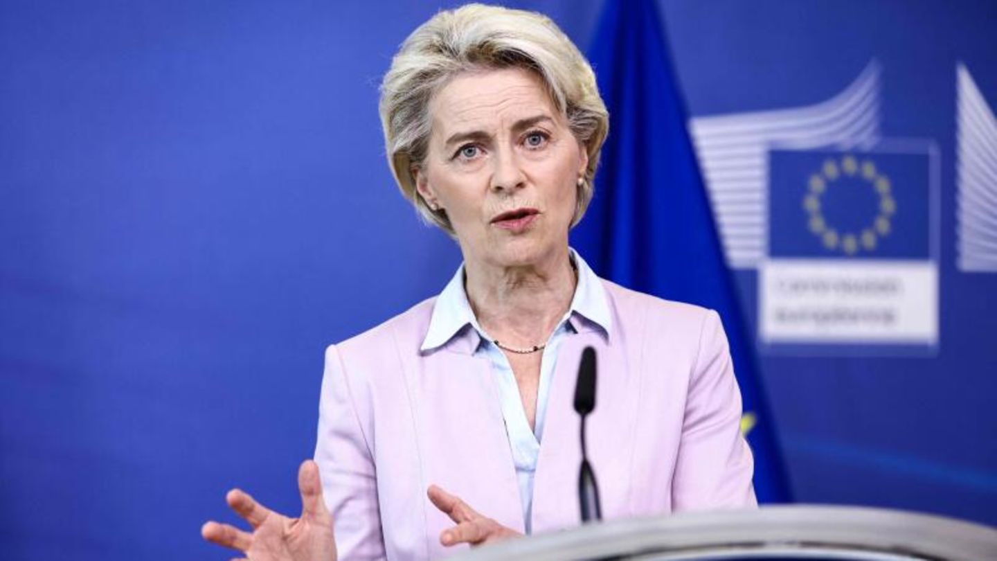 EU-Kommissionspräsidentin Ursula von der Leyen am Mittwoch in Brüssel