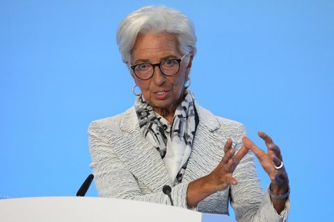 EZB-Präsidentin bei der historischen Pressekonferenz am Donnerstag