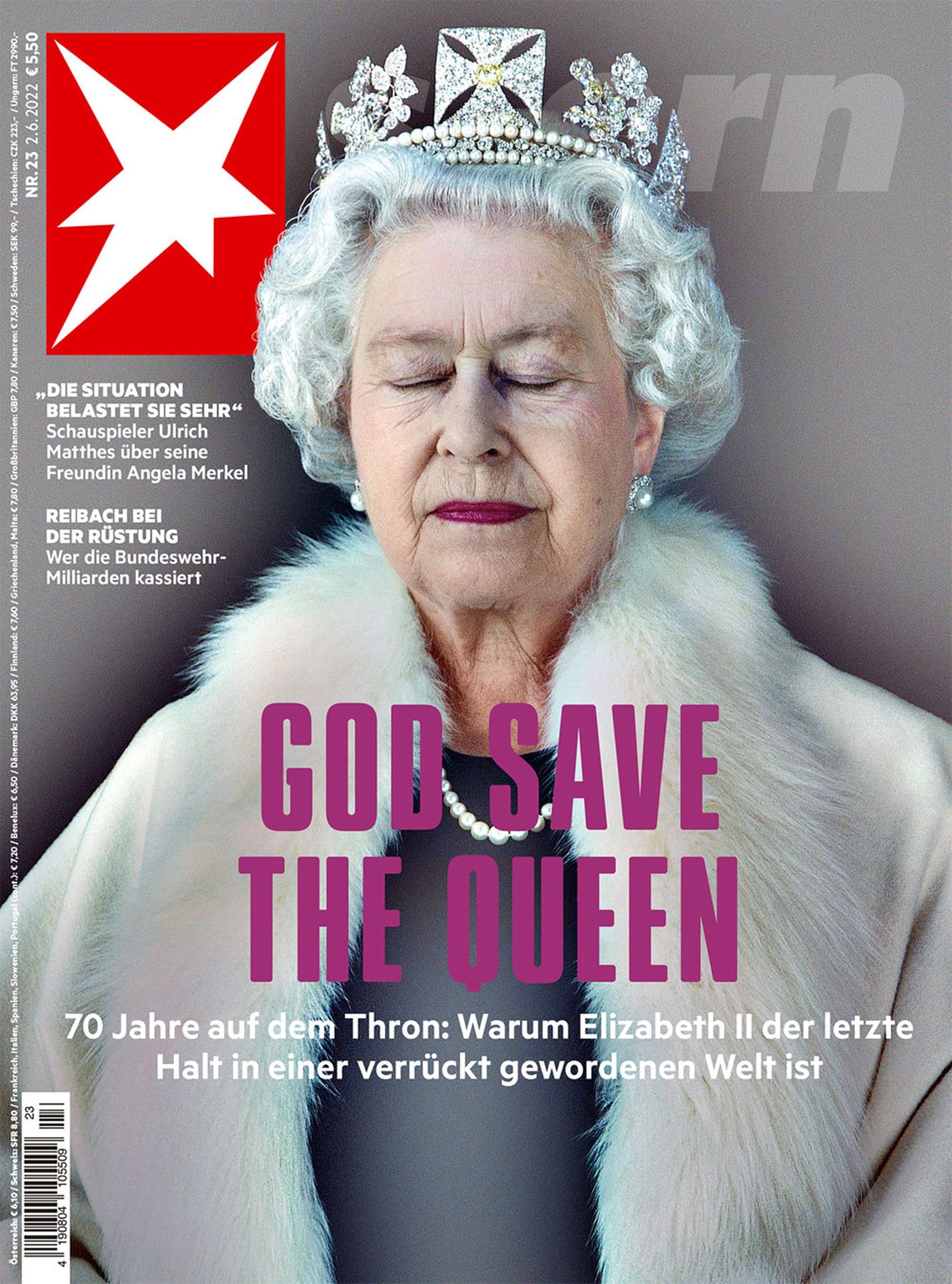 Zum 70. Thronjubiläum widmete der stern Queen Elizabeth II. ein Cover - "God save the queen" - Warum Elizabeth II. zuletzt der letzte Halt in einer verrückten Welt war. Das Stück dazu lesen Sie hier bei stern+