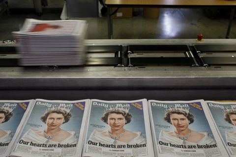 Titelblatt zum Tod der Queen