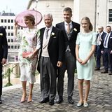 Die royale Familie bei der Ankunft vor der Kathedrale in Brüssel