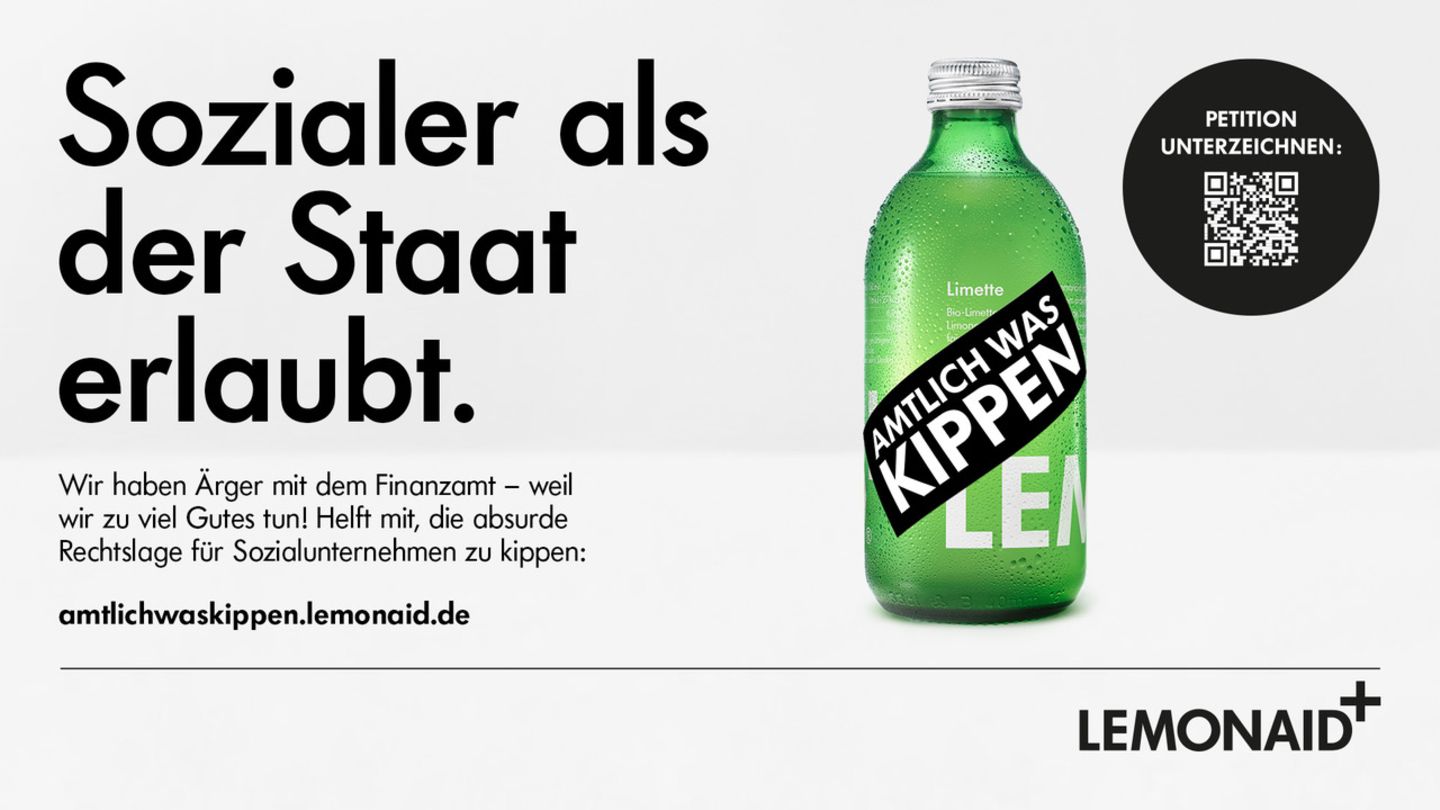 "Existenzbedrohende Forderung": Mit einer Petition will Lemonaid die bürokratischen Hürden abbauen
