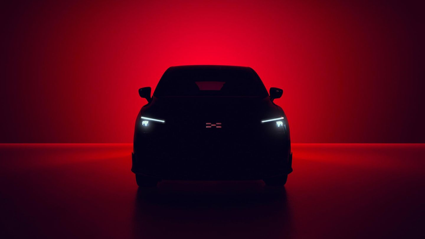Ein Elektroauto in Frontansicht