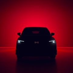 Ein Elektroauto in Frontansicht