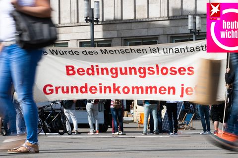 Demonstration für ein bedingungsloses Grundeinkommen
