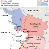 Karte zu rückeroberten Gebieten bei Charkiw