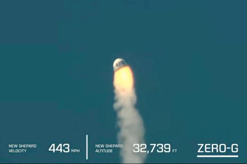 Blue-Origin-Kapsel mit wissenschaftlichen Experimenten nach einem missglückten Start