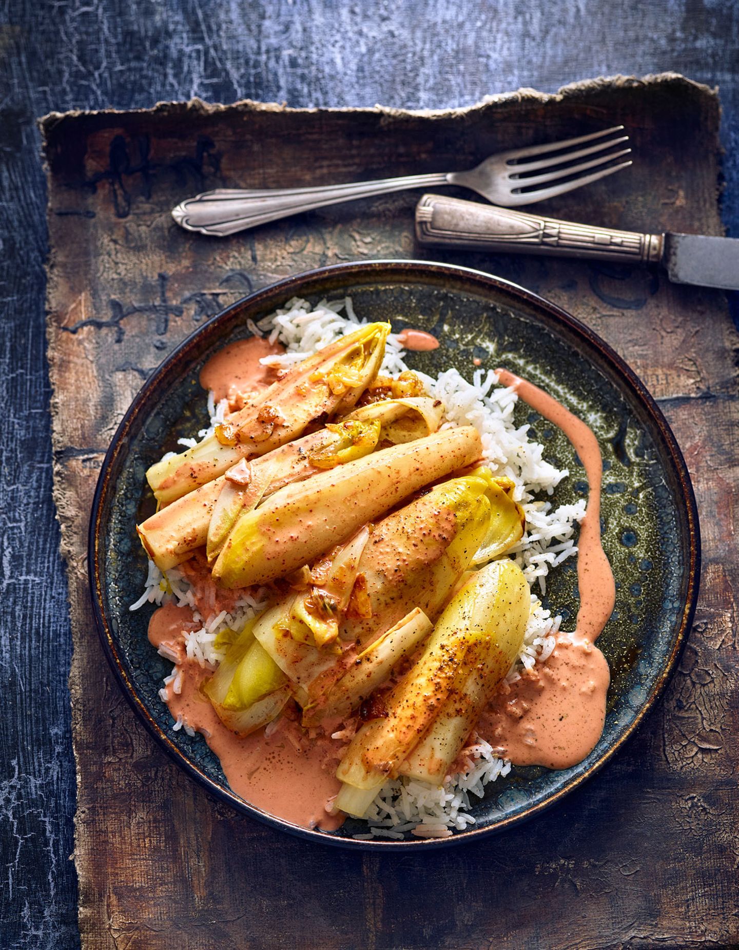 Blitzrezept: Chicorée "Tandoori" mit Reis