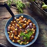 Blitzrezept: Balsamico-Linsen mit Aubergine