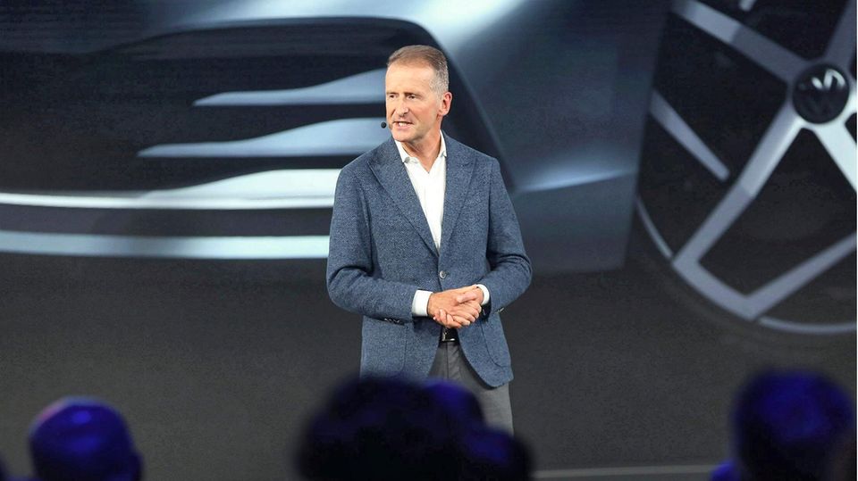 Herbert Diess bei einer Präsentation in Wolfsburg