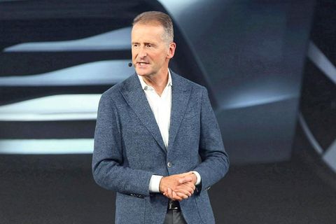 Herbert Diess bei einer Präsentation in Wolfsburg