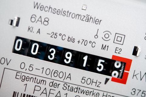 Ein Stromzähler, in Rendsburg gab es einen kuriosen Fall von Stromdiebstahl