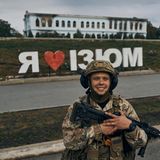 Ich liebe Isjum-Schriftzug