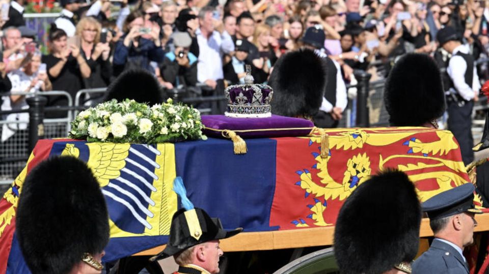 The Queen's coffin