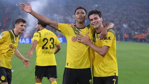 Jude Bellingham und Gio Reina von Borussia Dortmund