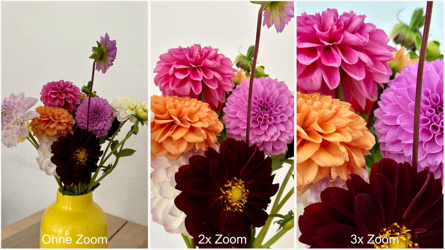 Im Gegensatz zum Vorgänger hat iPhone 14 Pro keine Linse dazugewonnen – aber eine Extra-Zoomstufe. Mit dem 48-Megapixel-Sensor bringt Apple auch den Zweifach-Zoom zusätzlich zurück. Dazu schneidet man einfach einen knackscharfen Ausschnitt aus einem 48-MP-Foto aus.