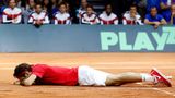 Federer am Boden