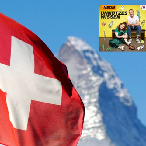 Schweiz: Eine Flagge für eine Berggipfel