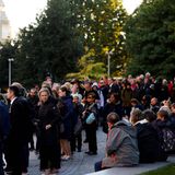 Die Warteschlange vor der Westminster Hall und dem Sarg von Queen Elizabeth II.