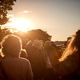 Die Warteschlange vor der Westminster Hall und dem Sarg von Queen Elizabeth II.