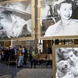 Die Warteschlange vor der Westminster Hall und dem Sarg von Queen Elizabeth II.