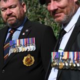 Die Warteschlange vor der Westminster Hall und dem Sarg von Queen Elizabeth II.