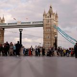 Die Warteschlange vor der Westminster Hall und dem Sarg von Queen Elizabeth II.