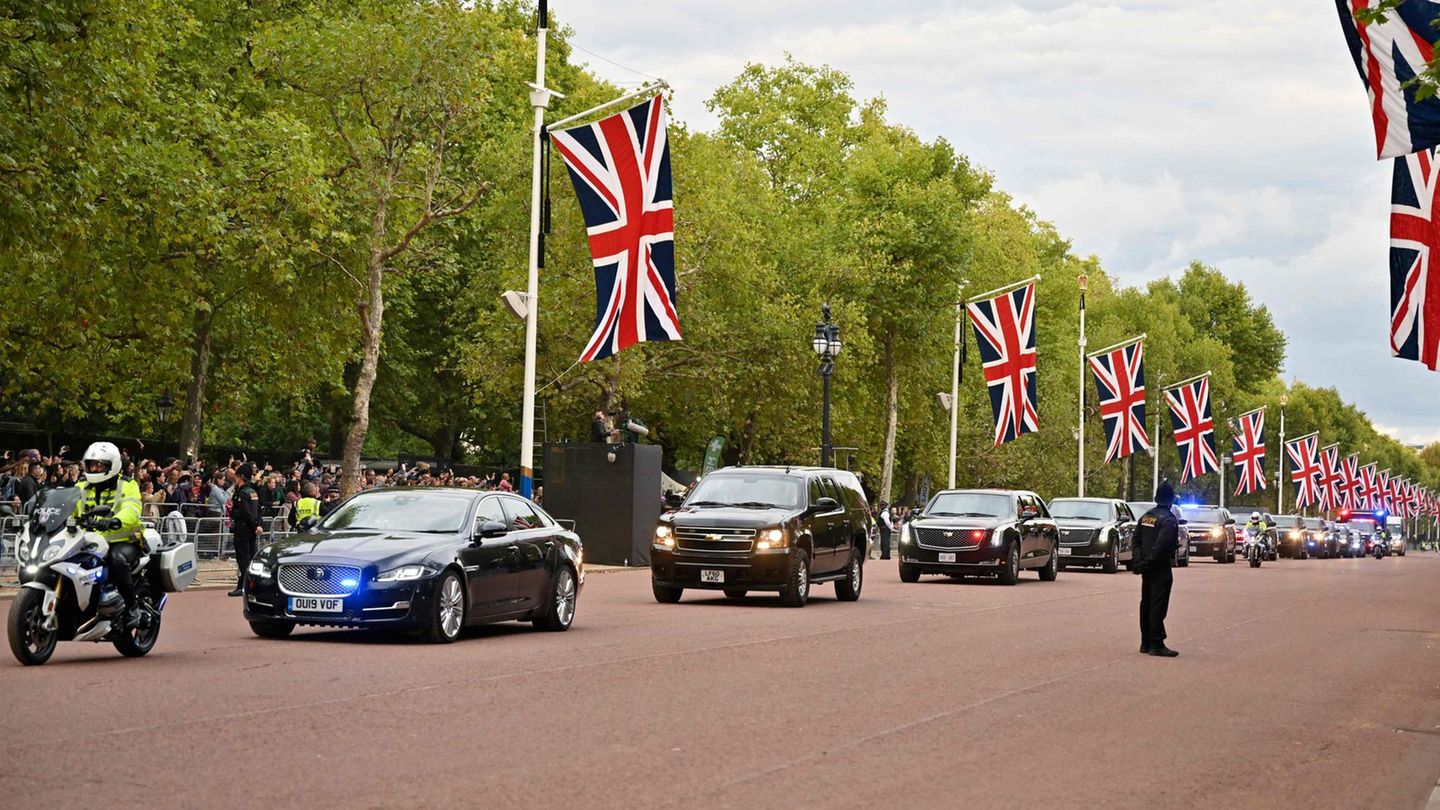 Joe Bidens Konvoi in London