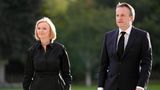Die britische Premierministerin Liz Truss mit ihrem Ehemann
