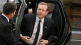 Isaac Herzog, Präsident von Israel, bei seiner Ankunft am Palast