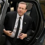 Isaac Herzog, Präsident von Israel, bei seiner Ankunft am Palast