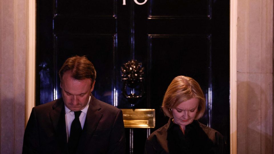 Liz Truss during the minute's silence